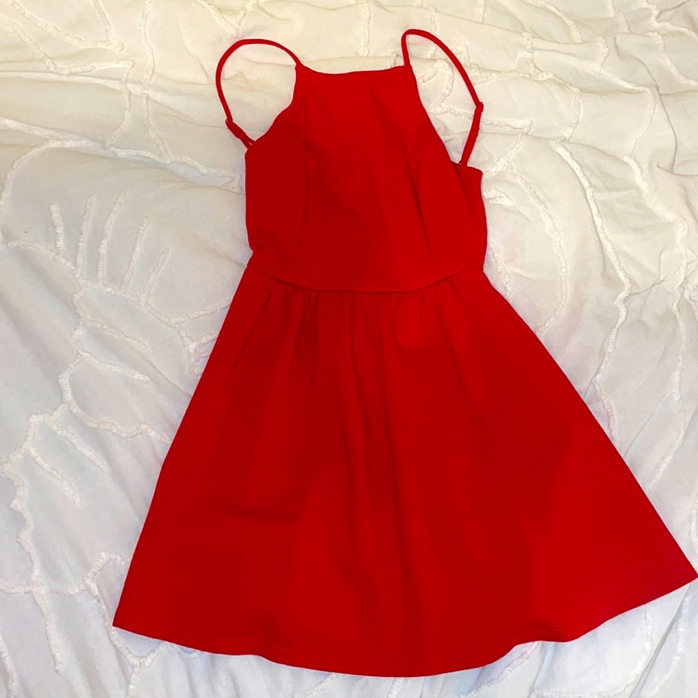 Lulus red dress- adjustable straps